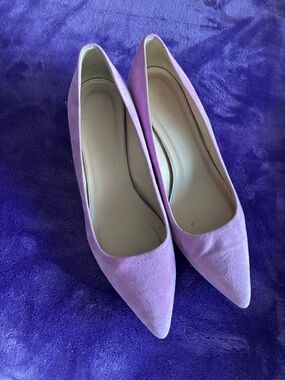 J. Crew Lilac Pointed-Toe kitten heels